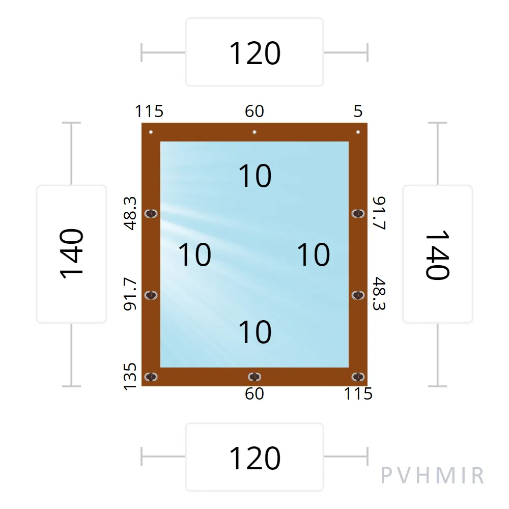 Мягкое окно 120x140 см, для веранды, беседки Soft Windows купить в  Зеленограде