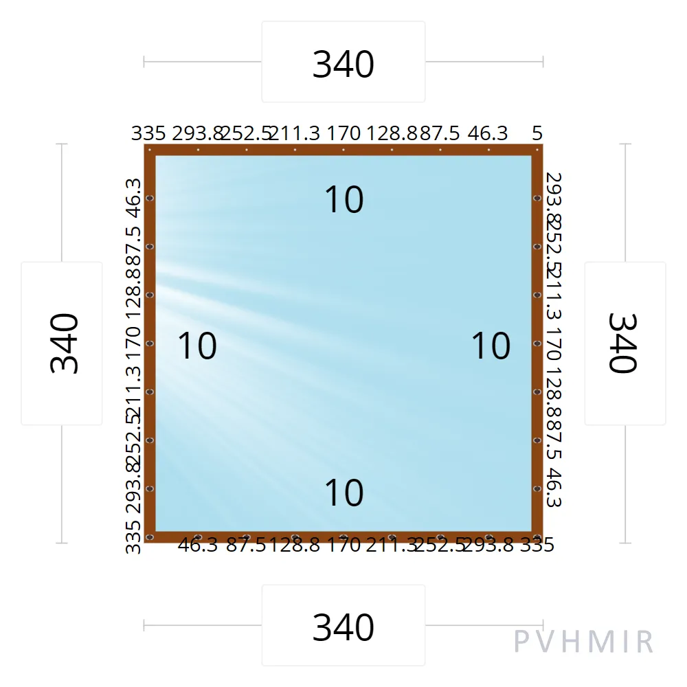 Мягкое окно 340x340 см, для веранды, беседки Soft Windows купить в  Зеленограде